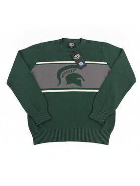 OTS Dark Green Michigan State Spartans Pullover Sweater Men's Large New With Tag